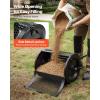 VEVOR Compost Spreader, 16.5″ Wide Peat Moss Spreader with T Shaped Handle, 3 Heights Adjustable, Powder-Coated Steel Garden Peat Moss Roller, Heavy Duty Grass Seed Roller for Planting Seeding, Black(16.5in)