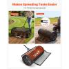 VEVOR Compost Spreader, 16.5″ Wide Peat Moss Spreader with T Shaped Handle, 3 Heights Adjustable, Powder-Coated Steel Garden Peat Moss Roller, Heavy Duty Grass Seed Roller for Planting Seeding, Black(44in)