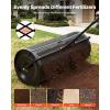 VEVOR Compost Spreader, 16.5″ Wide Peat Moss Spreader with T Shaped Handle, 3 Heights Adjustable, Powder-Coated Steel Garden Peat Moss Roller, Heavy Duty Grass Seed Roller for Planting Seeding, Black(44in)