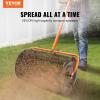 VEVOR Compost Spreader with Lawn Leveling Rake, 24″ Wide Basket with Adjustable Handle & 30″x10″ Yard Leveling Tool with 78″ Handle(Spreader + Lawn Leveling Rake  30″x10″)