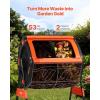 VEVOR Compost Tumbler, 53 Gallon Dual Chamber Outdoor Tumbling Composter with 2 Sliding Doors and Aeration System, Large Easy-Turn Rotating Composting Bin for Outside, Garden, Kitchen, and Yard Waste