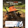 VEVOR Corded Electric Tiller, 18 Inch Tilling Width Garden Rototiller, 13.5-Amp Motor Heavy-Duty Tilling Machine, Cultivator with Steel Tines and Foldable Handle, for Lawn, Yard, and Gardening Care(13.5 Amp-18 Inch)