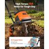 VEVOR Corded Electric Tiller, 18 Inch Tilling Width Garden Rototiller, 13.5-Amp Motor Heavy-Duty Tilling Machine, Cultivator with Steel Tines and Foldable Handle, for Lawn, Yard, and Gardening Care(15 Amp-18 Inch)