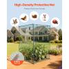 VEVOR Crop Cage, 9.5 x 6.36 x 6.36 ft Plant Protection Tent with Zippered Door, Wind-Resistant Tall Crop Cage, Easy to Install, Outdoor Raised Bed Cover, Tomato Plant Netting for Garden Patio Lawn(3.9 x 3.9 x 5.9Ft-Square)