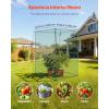 VEVOR Crop Cage, 9.5 x 6.36 x 6.36 ft Plant Protection Tent with Zippered Door, Wind-Resistant Tall Crop Cage, Easy to Install, Outdoor Raised Bed Cover, Tomato Plant Netting for Garden Patio Lawn(3.9 x 3.9 x 5.9Ft-Square)
