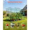 VEVOR Crop Cage, 9.5 x 6.36 x 6.36 ft Plant Protection Tent with Zippered Door, Wind-Resistant Tall Crop Cage, Easy to Install, Outdoor Raised Bed Cover, Tomato Plant Netting for Garden Patio Lawn(9.5 x 6.36 x 6.36Ft-Square)