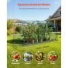 VEVOR Crop Cage, 9.5 x 6.36 x 6.36 ft Plant Protection Tent with Zippered Door, Wind-Resistant Tall Crop Cage, Easy to Install, Outdoor Raised Bed Cover, Tomato Plant Netting for Garden Patio Lawn(8.1 x 3.9 x 3.9Ft-Arch)