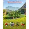 VEVOR Crop Cage, 9.5 x 6.36 x 6.36 ft Plant Protection Tent with Zippered Door, Wind-Resistant Tall Crop Cage, Easy to Install, Outdoor Raised Bed Cover, Tomato Plant Netting for Garden Patio Lawn(11.6 x 3.9 x 6.3Ft-Square)