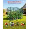 VEVOR Crop Cage, 9.5 x 6.36 x 6.36 ft Plant Protection Tent with Zippered Door, Wind-Resistant Tall Crop Cage, Easy to Install, Outdoor Raised Bed Cover, Tomato Plant Netting for Garden Patio Lawn(7.8 x 3.9 x 5.9Ft-Square)