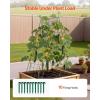 VEVOR Cucumber Trellis, 35″ x 55″ Foldable A-Frame Garden Trellises for Raised Bed, 4 Panels, Metal Rustproof Outdoor Climbing Plant Support with Gloves for Vine, Peas, Beans, Tomato, Flowers(35″ x 55″)
