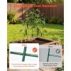 VEVOR Cucumber Trellis, 35″ x 55″ Foldable A-Frame Garden Trellises for Raised Bed, 4 Panels, Metal Rustproof Outdoor Climbing Plant Support with Gloves for Vine, Peas, Beans, Tomato, Flowers(46″ x 36″)