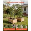 VEVOR Cucumber Trellis, 83 inch Tall Garden Arch Trellis, U-Shape Garden Trellises for Raised Bed, Metal Arch Outdoor Climbing Plants Support for Vine, Peas, Beans, Zucchini, Tomato, Squash, Flowers(Arch Trellis)