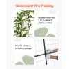 VEVOR Cucumber Trellis, 83 inch Tall Garden Arch Trellis, U-Shape Garden Trellises for Raised Bed, Metal Arch Outdoor Climbing Plants Support for Vine, Peas, Beans, Zucchini, Tomato, Squash, Flowers(Broad Arch Trellis)