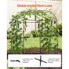 VEVOR Cucumber Trellis, 83 inch Tall Garden Arch Trellis, U-Shape Garden Trellises for Raised Bed, Metal Arch Outdoor Climbing Plants Support for Vine, Peas, Beans, Zucchini, Tomato, Squash, Flowers(Broad Arch Trellis)