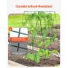 VEVOR Cucumber Trellis for Climbing Plants,46″ H x 32″ W Foldable Cucumber Trellis Set with Plant Clips, Metal Garden Trellis for Raised Bed, Outdoor Plant Grow Support for Tomato, Vegetable(2 Pack)(46″ W x 32″ L)