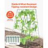 VEVOR Cucumber Trellis for Climbing Plants,46″ H x 32″ W Foldable Cucumber Trellis Set with Plant Clips, Metal Garden Trellis for Raised Bed, Outdoor Plant Grow Support for Tomato, Vegetable(2 Pack)(46″ W x 32″ L)