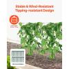 VEVOR Cucumber Trellis for Climbing Plants,46″ H x 32″ W Foldable Cucumber Trellis Set with Plant Clips, Metal Garden Trellis for Raised Bed, Outdoor Plant Grow Support for Tomato, Vegetable(2 Pack)(35″ W x 55″ L)