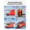 VEVOR Diesel Heater 8KW, DC 12V/24V, All in One Portable Diesel Air Heater with Bluetooth APP Control, Remote Control and LCD Screen, 1.9 Gal Fuel Tank for Trucks, Vans, RVs, Campers, and Garages(Black+Orange)