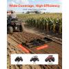 VEVOR Drag Harrow, 4 ft Heavy Duty Tow Behind Drag Harrow with Adjustable Bars & 72 in Chain, Driveway Grader Landscape Rake for ATV, UTV, Tractor, Mower Tow Behind Yard Lawn Leveling Tool(4 FT- Black)