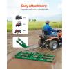 VEVOR Drag Harrow, 4 ft Heavy Duty Tow Behind Drag Harrow with Adjustable Bars & 72 in Chain, Driveway Grader Landscape Rake for ATV, UTV, Tractor, Mower Tow Behind Yard Lawn Leveling Tool(4 FT- Green)