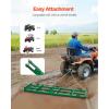 VEVOR Drag Harrow, 4 ft Heavy Duty Tow Behind Drag Harrow with Adjustable Bars & 72 in Chain, Driveway Grader Landscape Rake for ATV, UTV, Tractor, Mower Tow Behind Yard Lawn Leveling Tool(6 FT- Green)