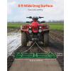 VEVOR Drag Harrow, 4 ft Heavy Duty Tow Behind Drag Harrow with Adjustable Bars & 72 in Chain, Driveway Grader Landscape Rake for ATV, UTV, Tractor, Mower Tow Behind Yard Lawn Leveling Tool(8 FT- Green)