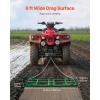VEVOR Drag Harrow, 4 ft Heavy Duty Tow Behind Drag Harrow with Adjustable Bars & 72 in Chain, Driveway Grader Landscape Rake for ATV, UTV, Tractor, Mower Tow Behind Yard Lawn Leveling Tool(6 FT- Green)