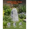 VEVOR Faux Rock Cover, Outdoor Fake Rock Well Pump Cover, Realistic Natural Texture, Lightweight & Weather-Resistant Polyresin Artificial Boulder for Landscaping Garden Yard Décor, Brown, Small Size(Irregular cone/Medium size/light grey)