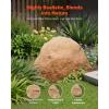 VEVOR Faux Rock Cover, Outdoor Fake Rock Well Pump Cover, Realistic Natural Texture, Lightweight & Weather-Resistant Polyresin Artificial Boulder for Landscaping Garden Yard Décor, Brown, Small Size(Irregular oval/Medium size/sandy yellow)