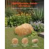 VEVOR Faux Rock Cover, Outdoor Fake Rock Well Pump Cover, Realistic Natural Texture, Lightweight & Weather-Resistant Polyresin Artificial Boulder for Landscaping Garden Yard Décor, Brown, Small Size(Irregular oval/small size/sandy yellow)