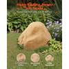 VEVOR Faux Rock Cover, Outdoor Fake Rock Well Pump Cover, Realistic Natural Texture, Lightweight & Weather-Resistant Polyresin Artificial Boulder for Landscaping Garden Yard Décor, Brown, Small Size(Irregular cone/small size/sandy color)