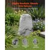 VEVOR Faux Rock Cover, Outdoor Fake Rock Well Pump Cover, Realistic Natural Texture, Lightweight & Weather-Resistant Polyresin Artificial Boulder for Landscaping Garden Yard Décor, Brown, Small Size(Irregular cone/Medium size/dark grey)