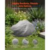 VEVOR Faux Rock Cover, Outdoor Fake Rock Well Pump Cover, Realistic Natural Texture, Lightweight & Weather-Resistant Polyresin Artificial Boulder for Landscaping Garden Yard Décor, Brown, Small Size(Irregular oval/Medium/dark grey)