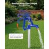 VEVOR Frost Proof Yard Hydrant, 3.22FT Freeze-Proof Outdoor Faucet with 12″ Bury Depth, 3/4″ NPT Pipe Connection, Lever Handle + Handwheel, No Lead Freezeless Hydrant for Yard Garden Farm Irrigation(12inch)