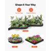 VEVOR Galvanized Steel Landscape Edging, 50 ft x 6 in Metal Edging for Landscaping with Gloves, Easy-to-Install Bendable Metal Strips, Heavy Duty Metal Garden Edge Border for Flower Bed, Yard Pathway(Black)