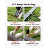 VEVOR Galvanized Steel Landscape Edging, 50 ft x 6 in Metal Edging for Landscaping with Gloves, Easy-to-Install Bendable Metal Strips, Heavy Duty Metal Garden Edge Border for Flower Bed, Yard Pathway(Silver)