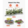 VEVOR Galvanized Steel Landscape Edging, 50 ft x 6 in Metal Edging for Landscaping with Gloves, Easy-to-Install Bendable Metal Strips, Heavy Duty Metal Garden Edge Border for Flower Bed, Yard Pathway(Silver)