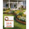 VEVOR Galvanized Steel Landscape Edging, 50 ft x 6 in Metal Edging for Landscaping with Gloves, Easy-to-Install Bendable Metal Strips, Heavy Duty Metal Garden Edge Border for Flower Bed, Yard Pathway(Rust)
