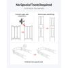 VEVOR Garden Arbor, 94.5 (H) x 98.5 (W) x 15.8 (D) in Metal Archway, Sturdy Outdoor Trellis Arch with Stakes, Easy to Assemble, Pergola Arbor for Plant Climbing Yard Lawn Wedding Party Decoration(Black)