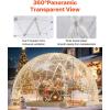 VEVOR Garden Dome Tent, 12 x 7.2 ft Clear Bubble Tent House for 4–7 Person, Waterproof PVC Geodesic Dome Greenhouse with Ventilated Window, Outdoor Igloo(12 x 7.2 FT)