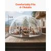 VEVOR Garden Dome Tent, 12 x 7.2 ft Clear Bubble Tent House for 4–7 Person, Waterproof PVC Geodesic Dome Greenhouse with Ventilated Window, Outdoor Igloo(12 x 7.2 FT)