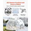 VEVOR Garden Dome Tent, 12 x 7.2 ft Clear Bubble Tent House for 4–7 Person, Waterproof PVC Geodesic Dome Greenhouse with Ventilated Window, Outdoor Igloo(12 x 7.2 FT)