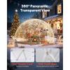 VEVOR Garden Dome Tent, 12 x 7.2 ft Clear Bubble Tent House for 4–7 Person, Waterproof PVC Geodesic Dome Greenhouse with Ventilated Window, Outdoor Igloo(（Upgrade）9.5 ft x 5.7 FT)