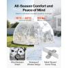 VEVOR Garden Dome Tent, 12 x 7.2 ft Clear Bubble Tent House for 4–7 Person, Waterproof PVC Geodesic Dome Greenhouse with Ventilated Window, Outdoor Igloo(（Upgrade）9.5 ft x 5.7 FT)