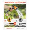 VEVOR Garden Hose Metal 100FT – Heavy Duty Stainless Steel Water Hose, Flexible, No Kink & Tangle, Puncture Resistant & Rust Proof, Lightweight w/ 10-Function Spray Nozzle for Yard, Outdoor, Gardening(50 ft with 10 Function Spray Nozzle)