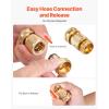 VEVOR Garden Hose Quick Connect, 3/4 inch Male & Female, 200 PSI Heavy Duty Solid Brass Quick Connector, 2 Sets Garden Hose Fitting, No Leak Water Hoses Connectors with Gaskets