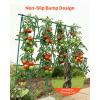 VEVOR Garden Stakes, 25 Pack, 82.68 inch, Plastic Coated Metal Tomato Stakes, Garden Sticks for Plants Support, with Pointed End and Non-Slip Bumps for Growing Climbing Plants, Outdoor Vegetables(1.2m*11mm)