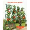 VEVOR Garden Stakes, 25 Pack, 82.68 inch, Plastic Coated Metal Tomato Stakes, Garden Sticks for Plants Support, with Pointed End and Non-Slip Bumps for Growing Climbing Plants, Outdoor Vegetables(1.8m*11mm)