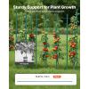 VEVOR Garden Stakes, 25 Pack, 82.68 inch, Plastic Coated Metal Tomato Stakes, Garden Sticks for Plants Support, with Pointed End and Non-Slip Bumps for Growing Climbing Plants, Outdoor Vegetables(1.8m*11mm)