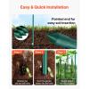 VEVOR Garden Stakes, 25 Pack, 82.68 inch, Plastic Coated Metal Tomato Stakes, Garden Sticks for Plants Support, with Pointed End and Non-Slip Bumps for Growing Climbing Plants, Outdoor Vegetables(1.5m*11mm)